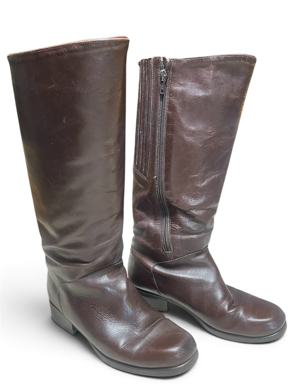 Santana Canada Leather Lined Winter Boots in Brown Sz 7.5